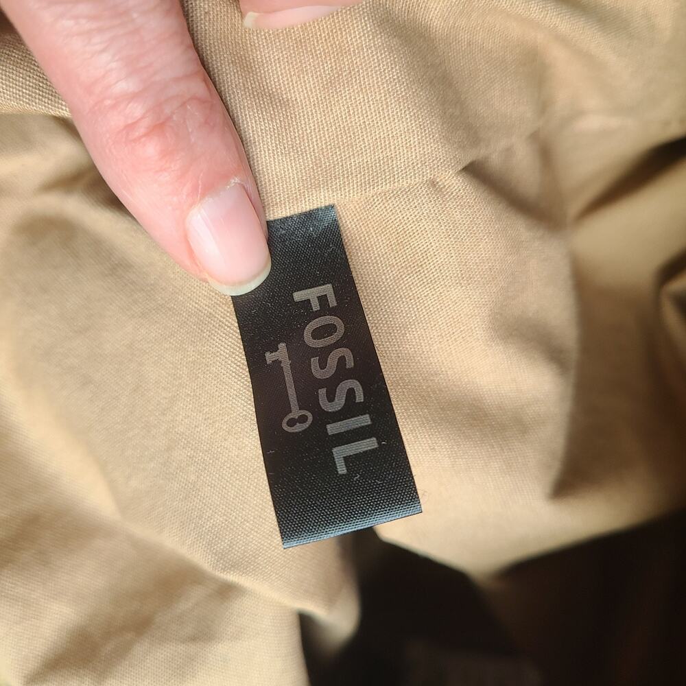 Y2K Fossil Keyper Maddox Striped Tapestry Satchel - Picture 8 of 10